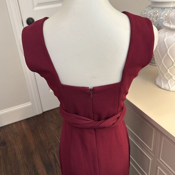 Dress the Population Alessia Tie Waist Crepe Dress-N5 - Picture 4 of 7